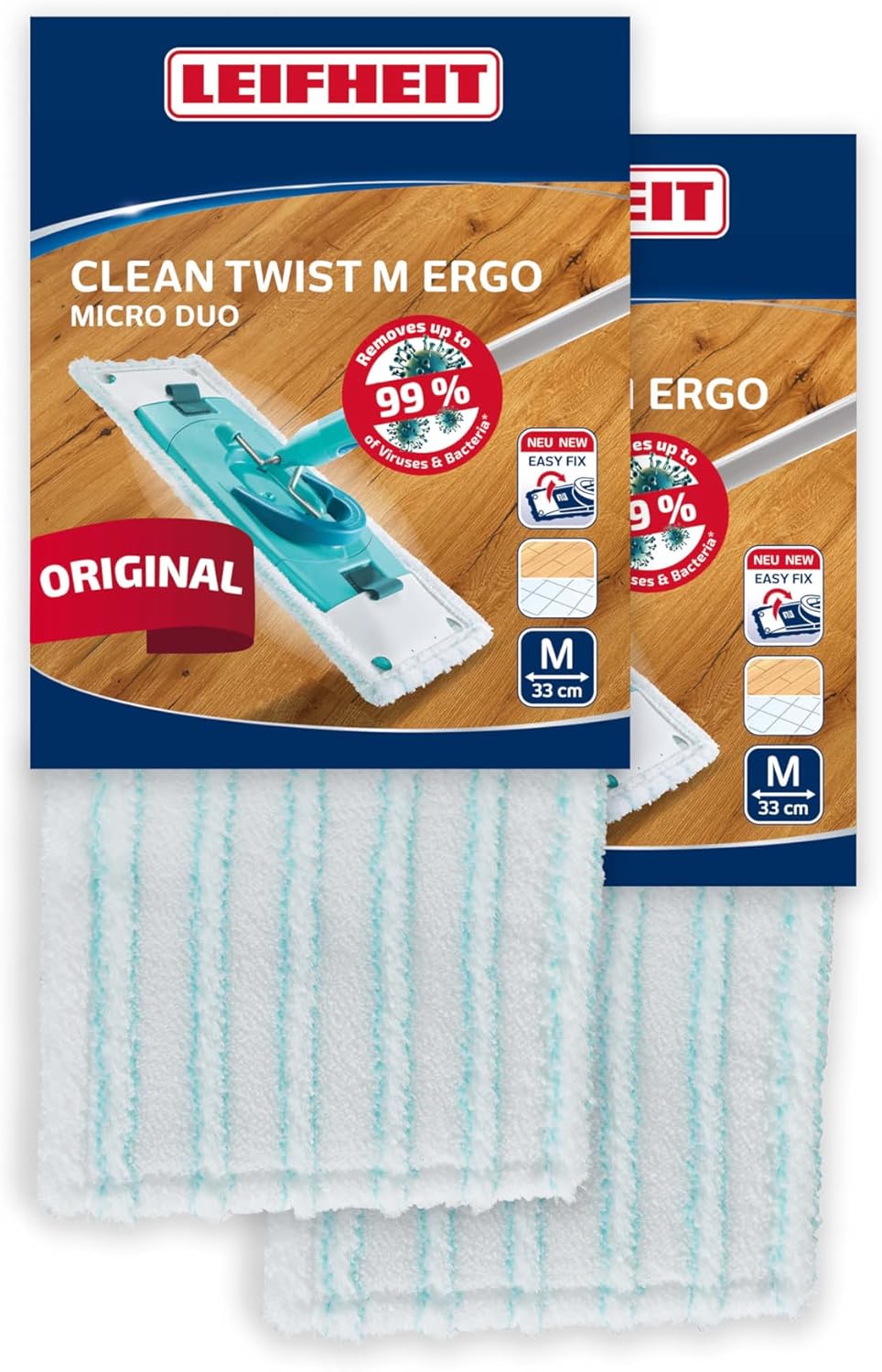 2er Set Wischbezug CLEAN TWIST M Ergo micro duo, 2er Set Allrounder Ergo 2.0