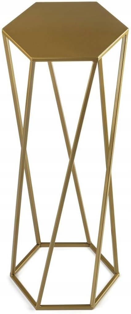 Sechseckiger Blumenständer, 70 cm Gold