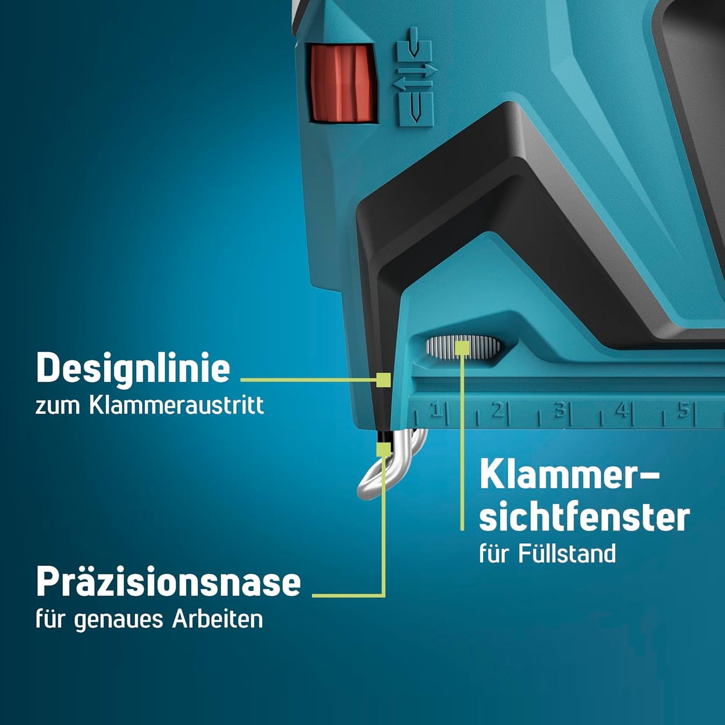 Akku Tacker J-551 031-0376 Set mit 25.000 Klammern, metaBOX Folientacker