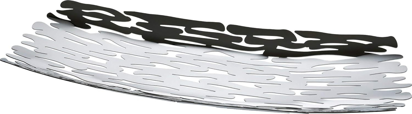 Dekoschale aus Stahl silberfarben, Silber