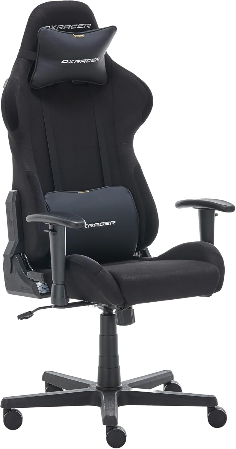 Ergonomischer Gaming-/Bürostuhl mit Wippfunktion, DXRacer FORMULA Schwarz Standardlieferung