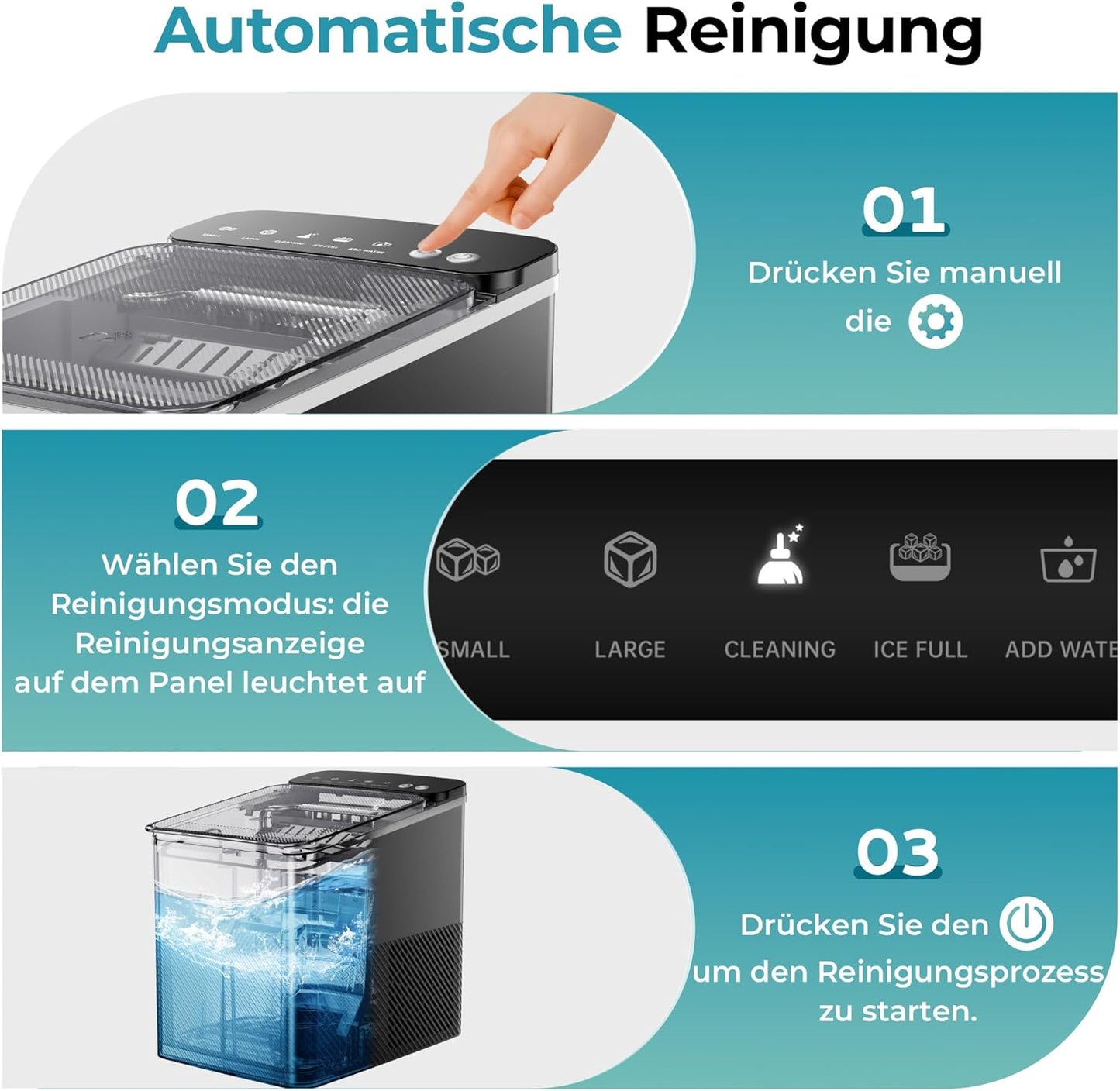 Eiswürfelmaschine, 12KG/24H