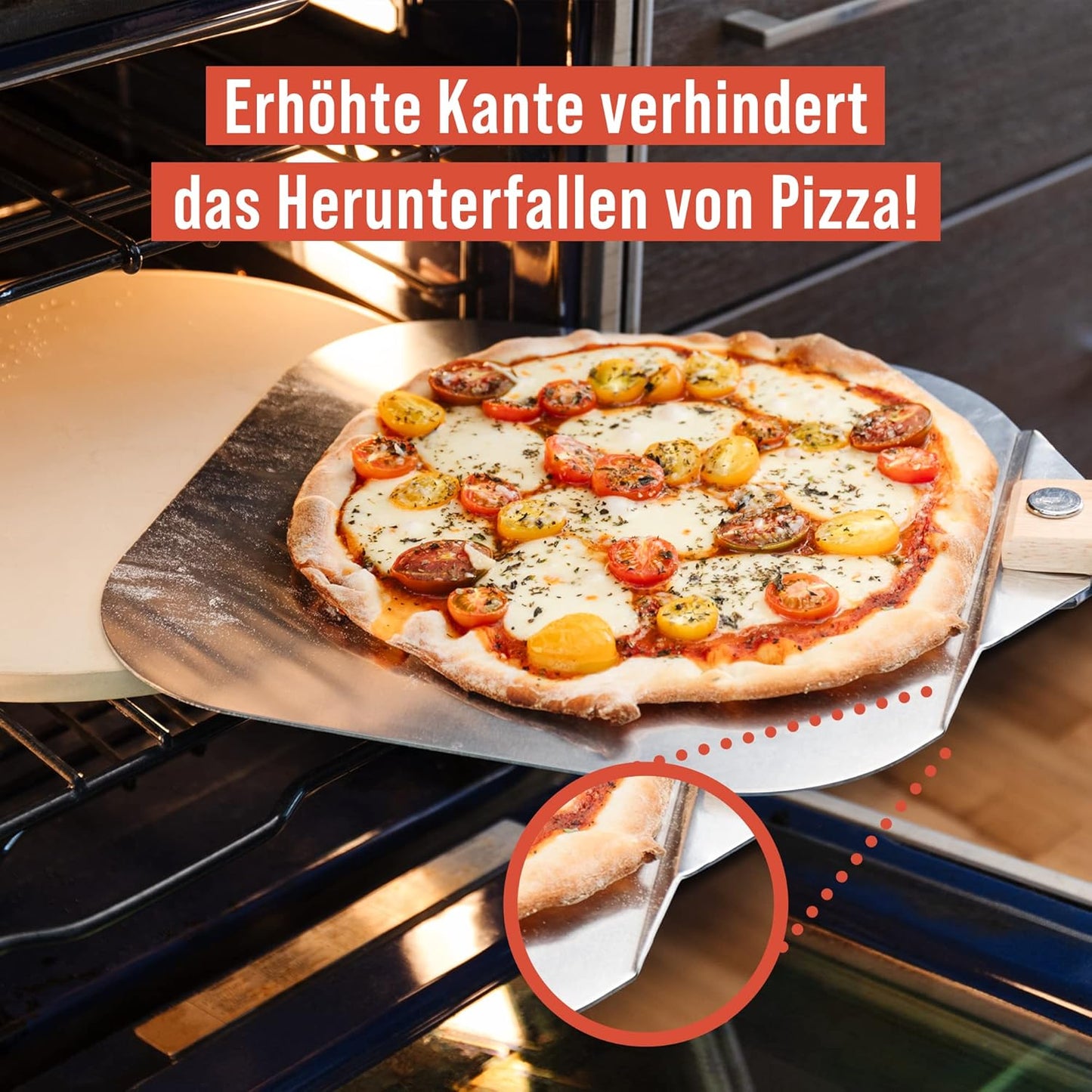 Pizzaschieber mit klappbarem Griff, 30,5 x 35,6 cm (Nur Schieber)