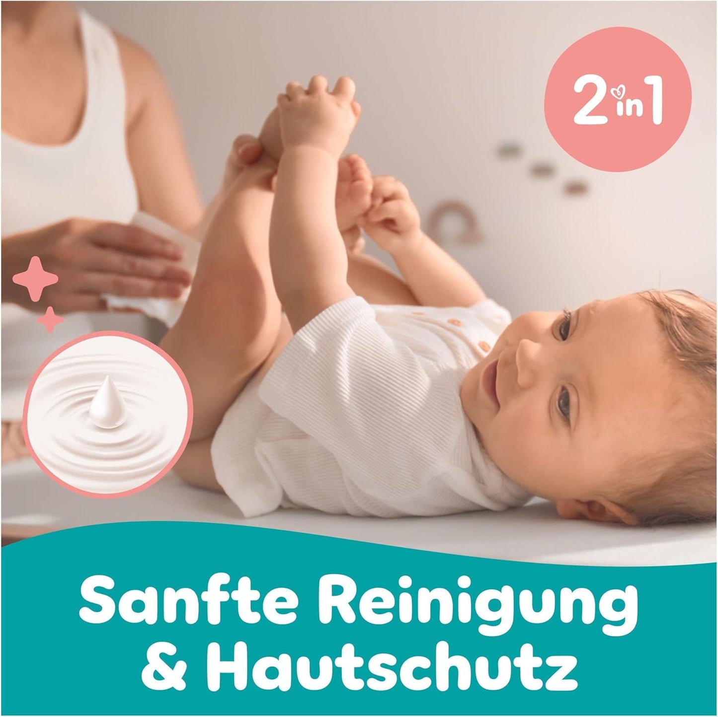 Sensitive Baby-Feuchttücher (960 Stück) 2-in-1 Reinigung