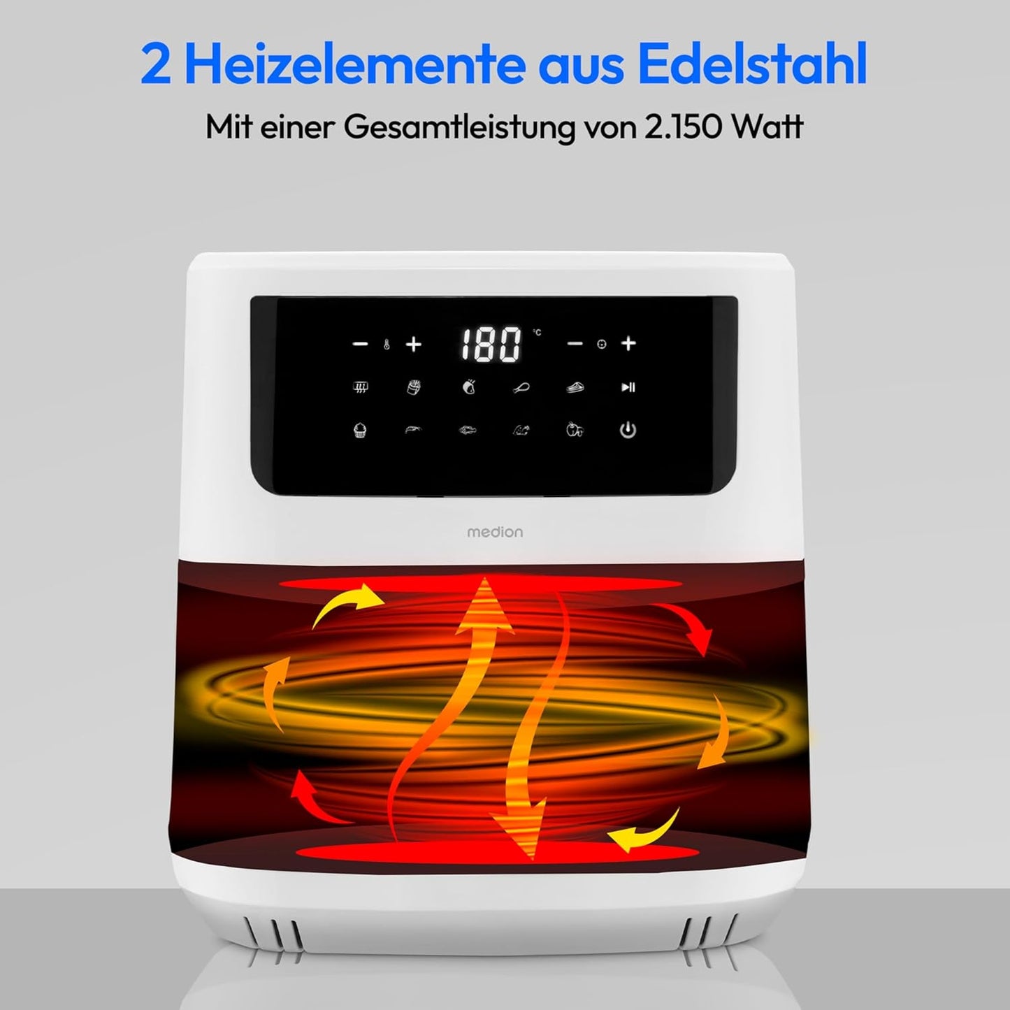 P10 XL Duo Heissluftfritteuse, Weiss