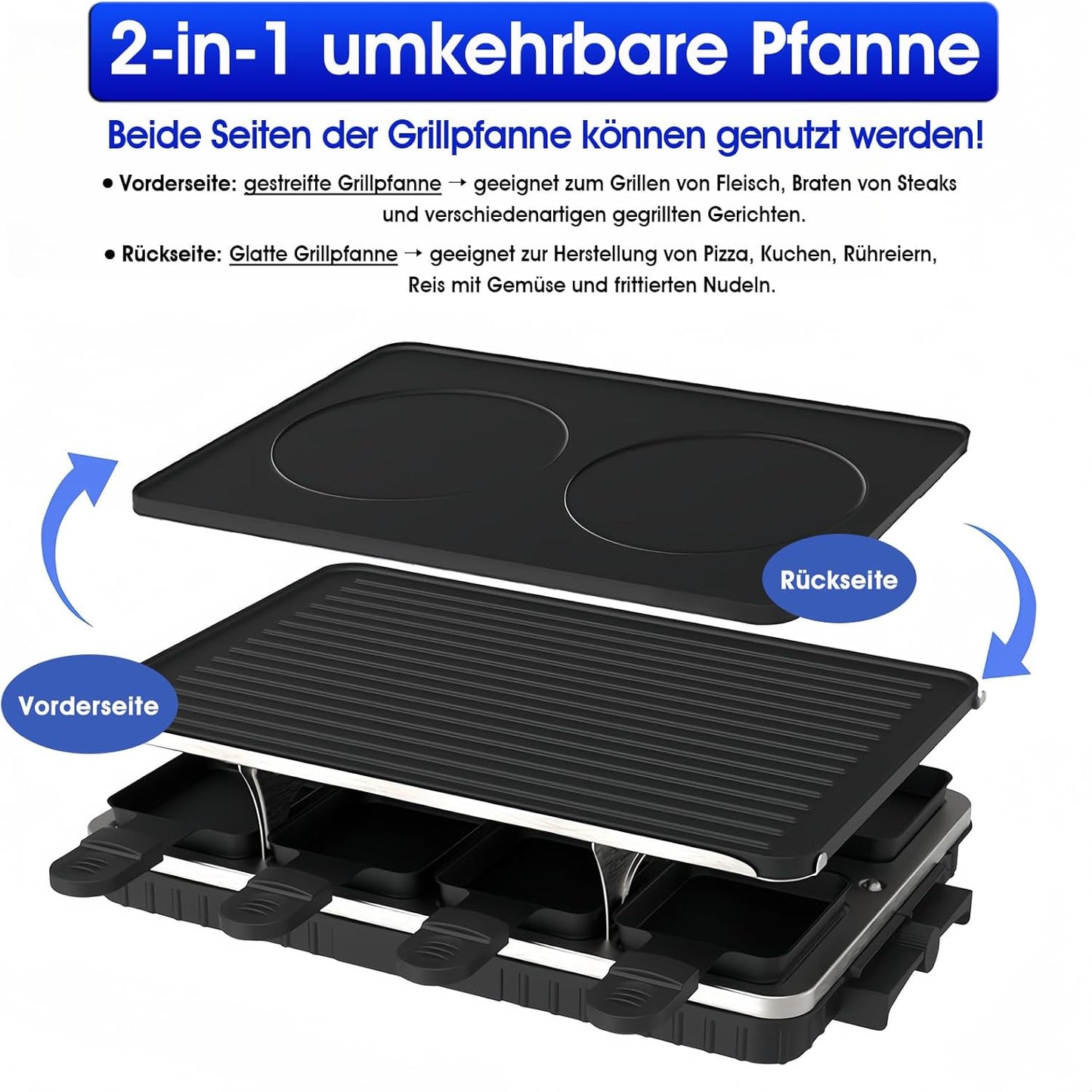 2-in-1 Raclette Grill