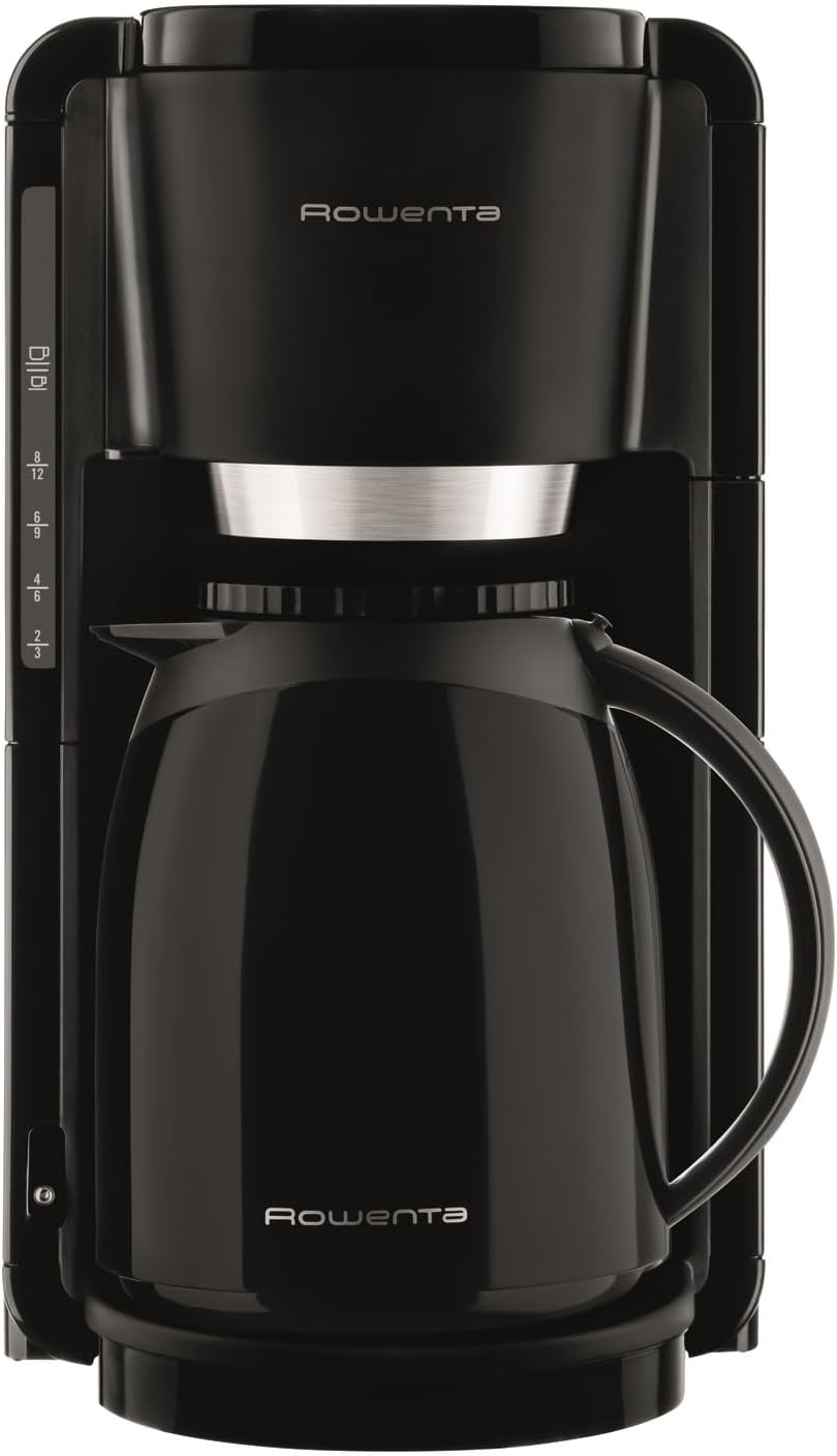 Adagio Milano CT3808 Filterkaffeemaschine mit Thermoskanne, Schwarz, Single