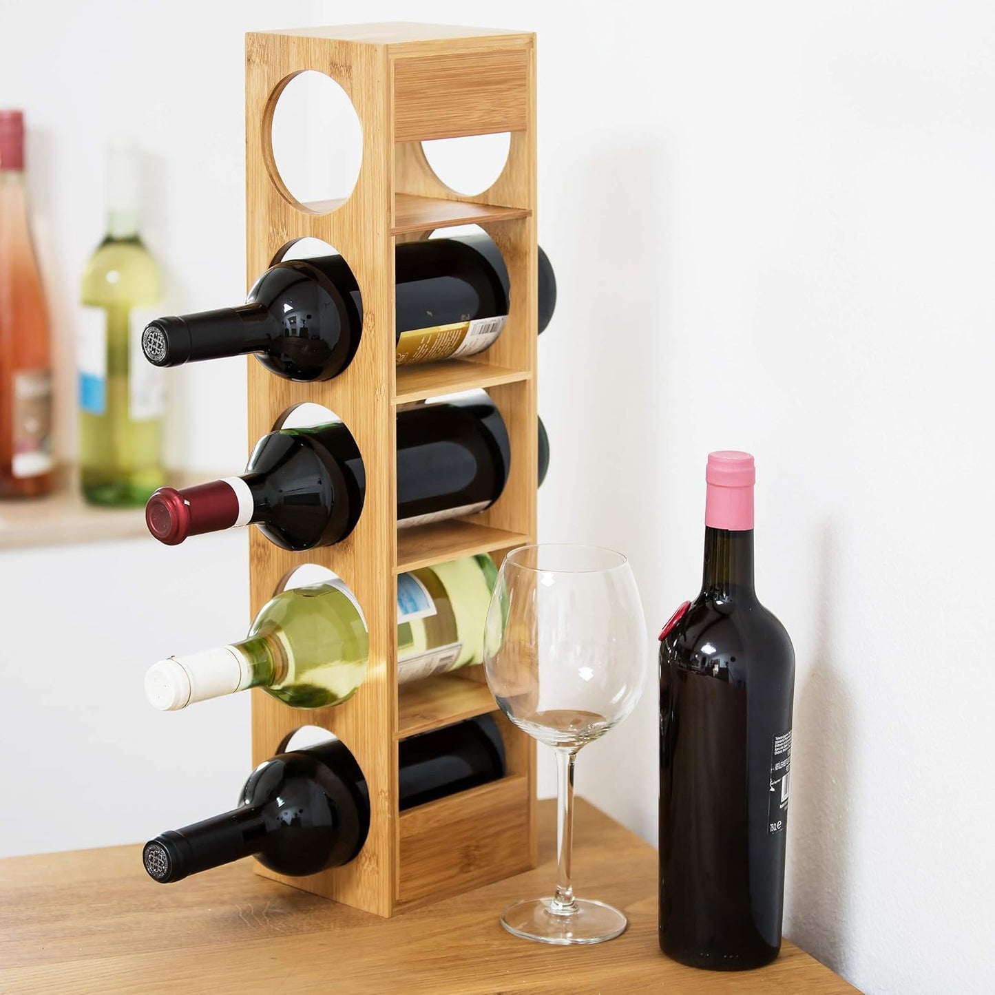 Weinregal aus Bambus, 1 Stück
