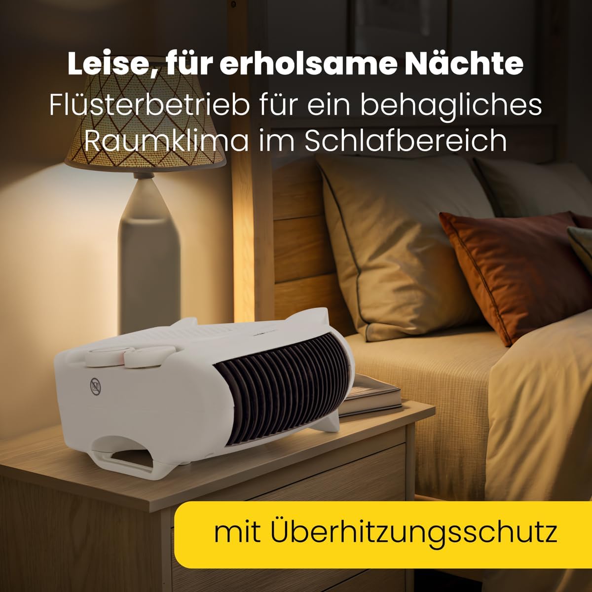 Kompakter Heizlüfter HL 3838 mit Ventilatorfunktion, Weiss