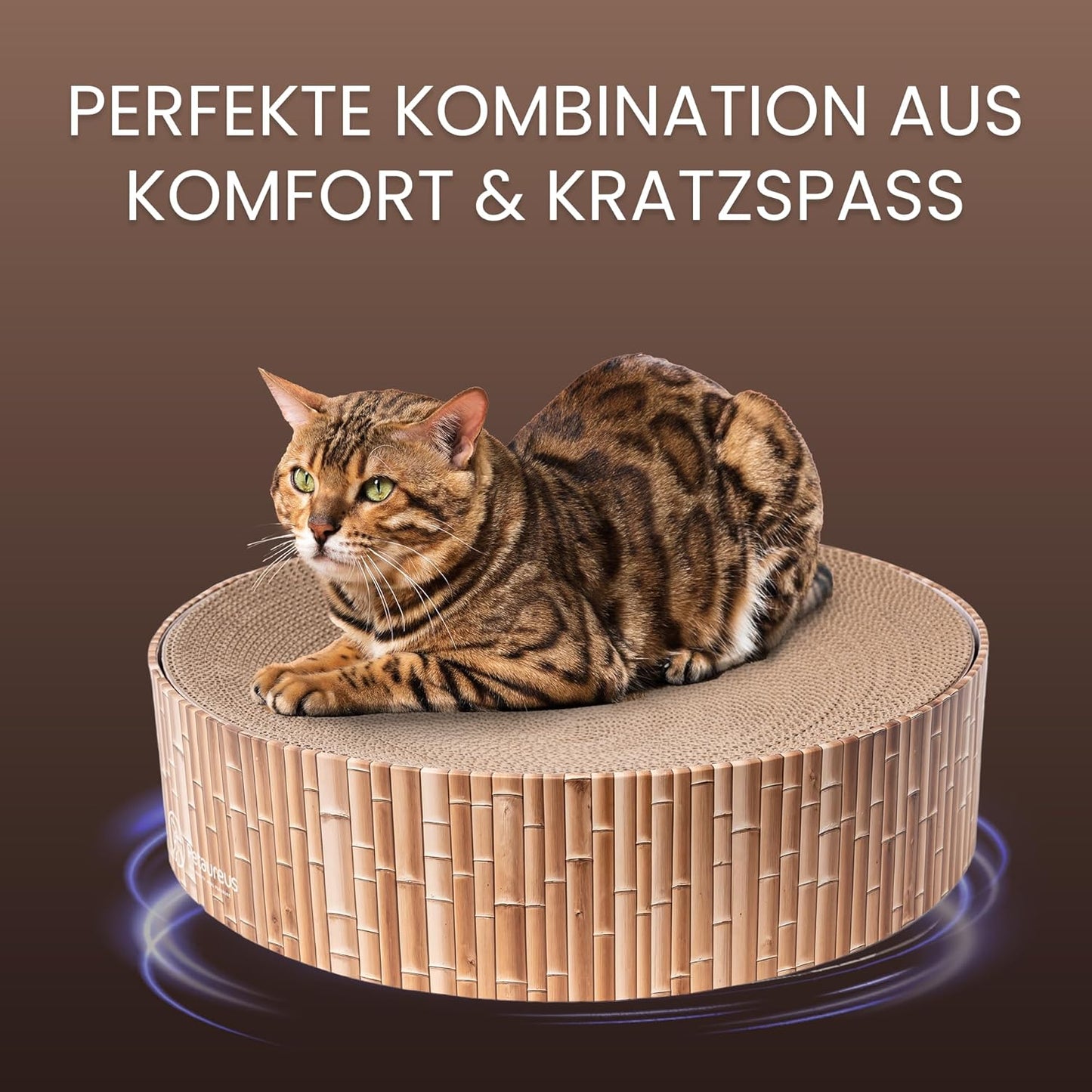 Kratzmöbel Zylinder mit wechselbarem Inlay, Bamboo