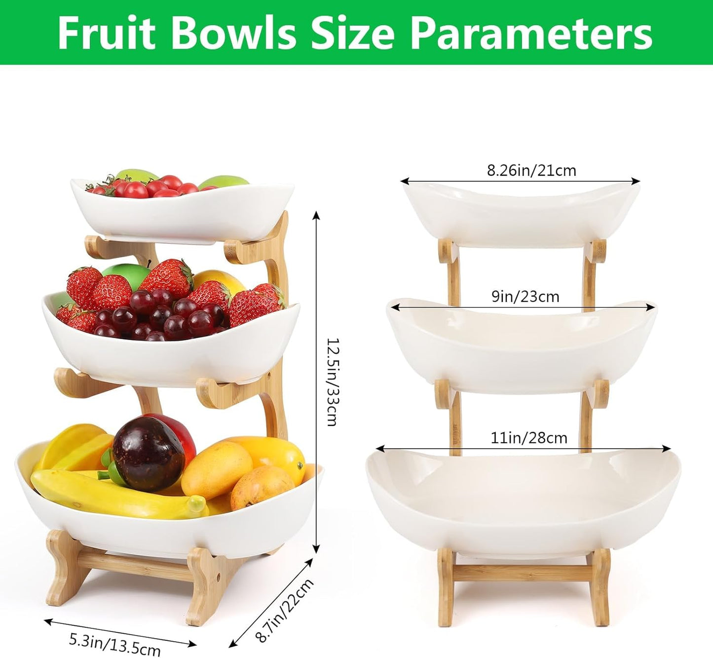 Obst Etagere mit 3 Etagen