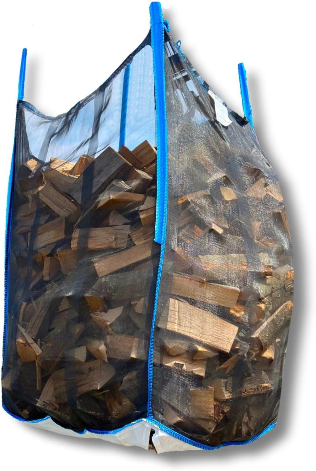 Holz Big Bags, 100x100x160 cm, 4-seitig Netz 5