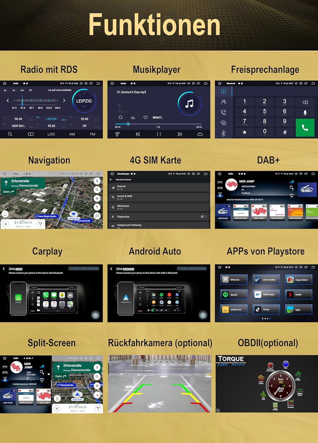 AV8V7 Android 13 Autoradio, AV8V7