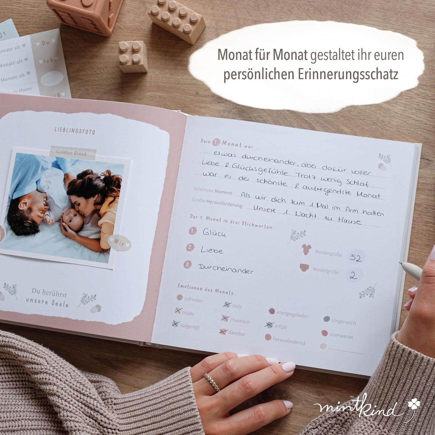 Babyalbum mit Stickerset, Wald