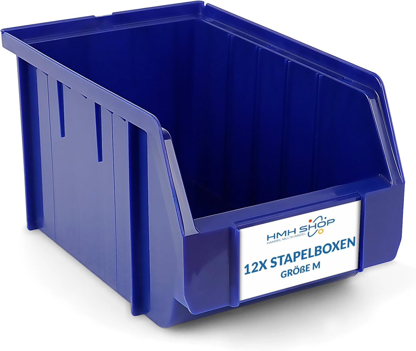 Sichtlagerkästen Set, 12 Stück Blau