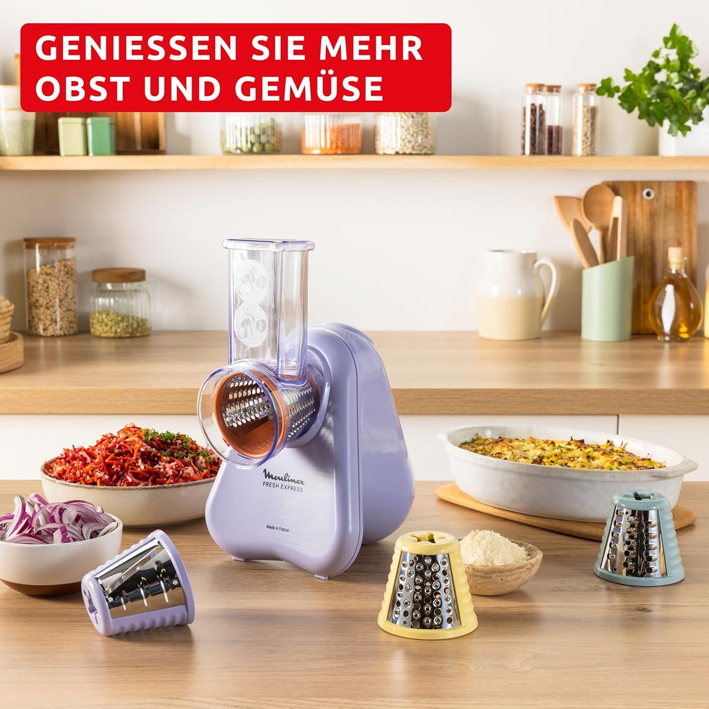 Fresh Express Gemüsereibe, Fresh Express 4-in-1 | Lila