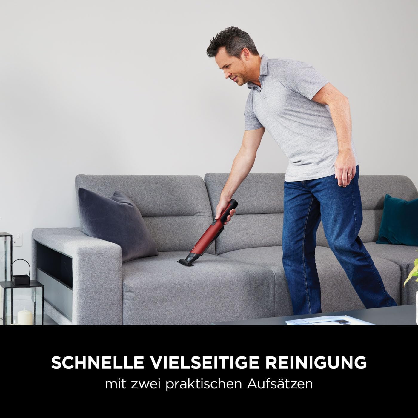 WandVac 2.0 Handstaubsauger mit Boost-Modus, 15 Minuten Laufzeit Orangerot