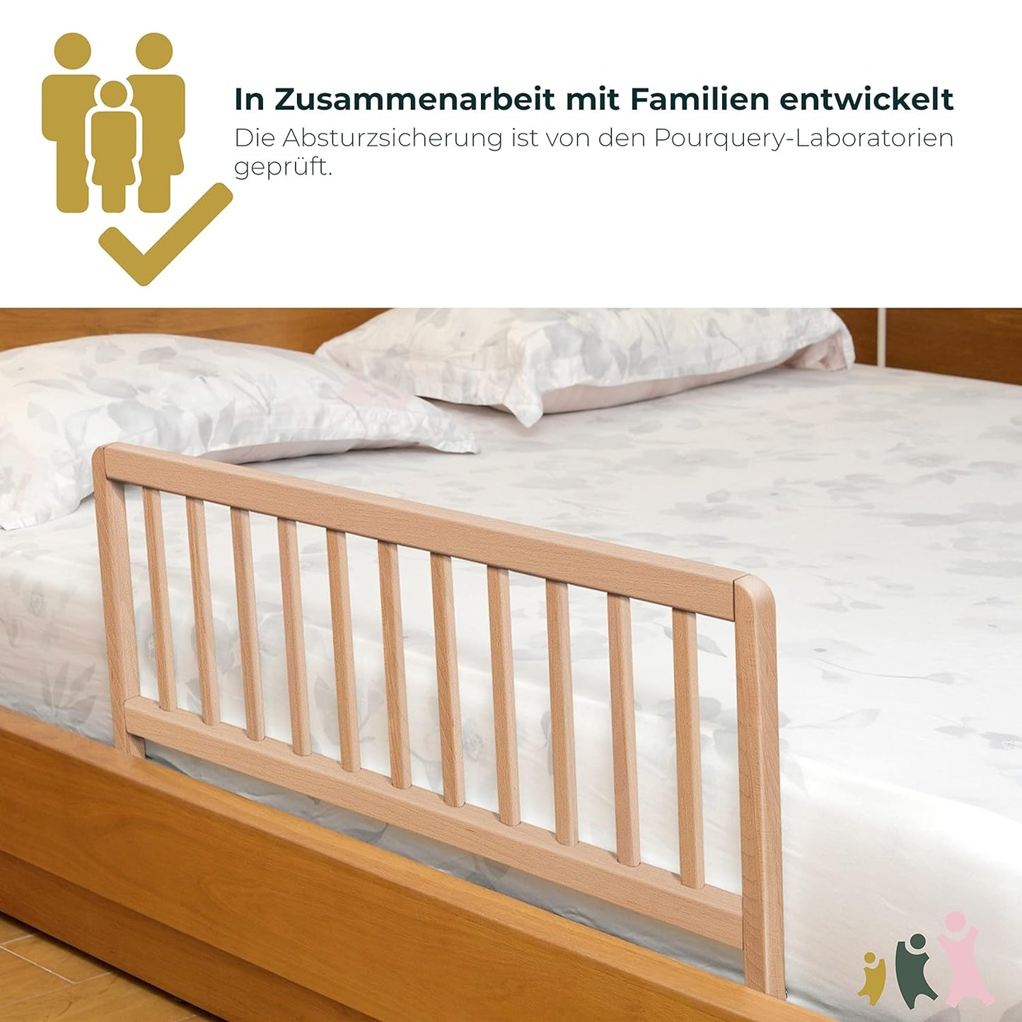2110 Bettschutzgitter, Natur ; 90 cm (1er Pack)
