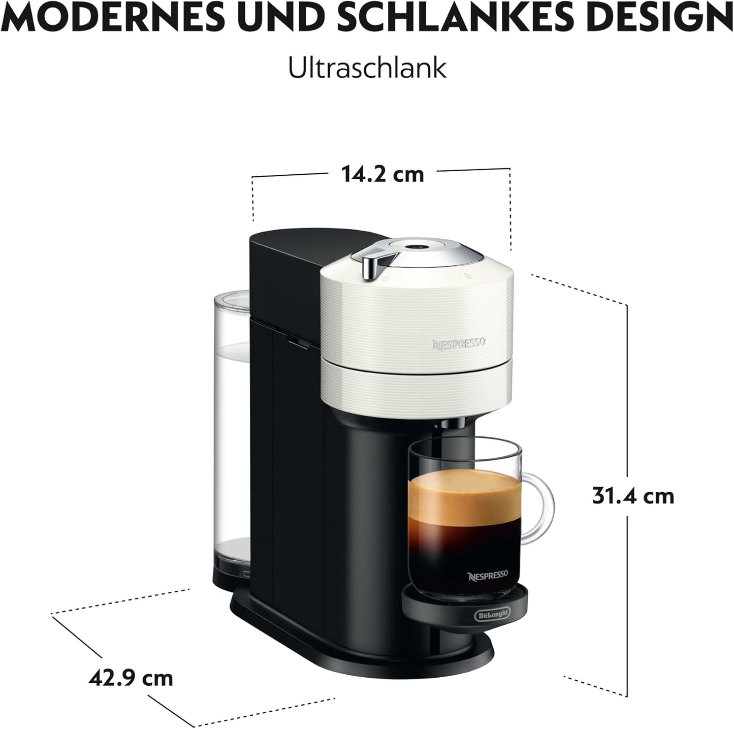 Vertuo Next Kaffeekapselmaschine mit Milchaufschäumer, Weiss Vertuo Next + Aeroccino