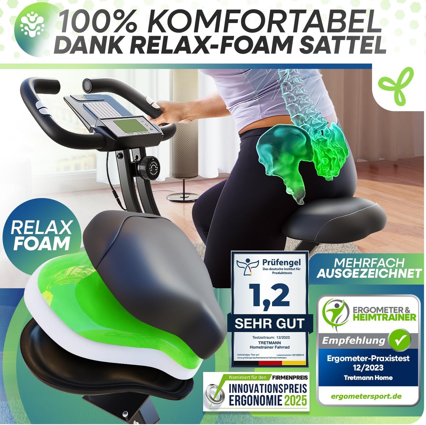 Klappbares Hometrainer Fahrrad
