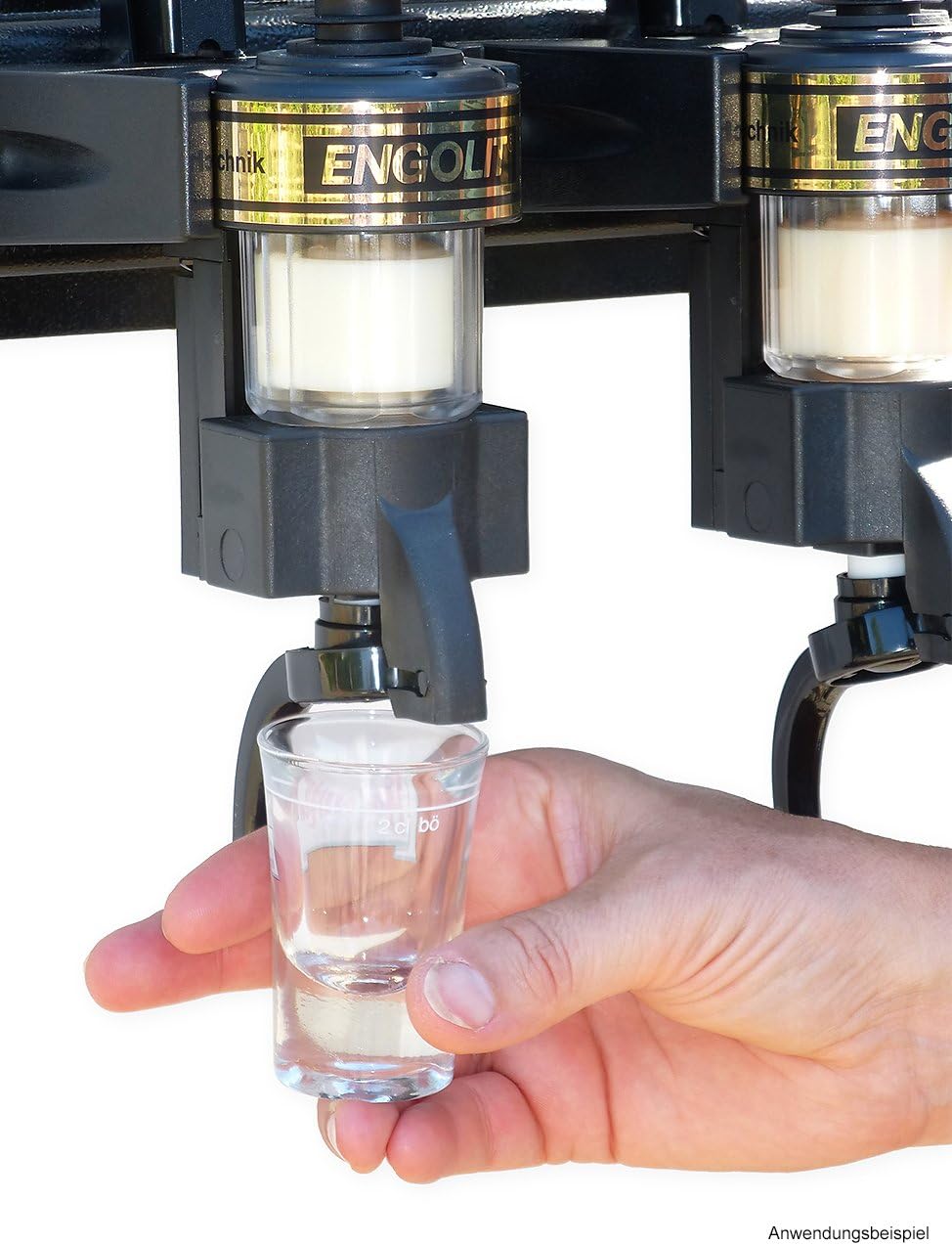 4er Dosierer & Flaschenhalter-Set für Wandmontage, 3.0 cl (Finger Push)