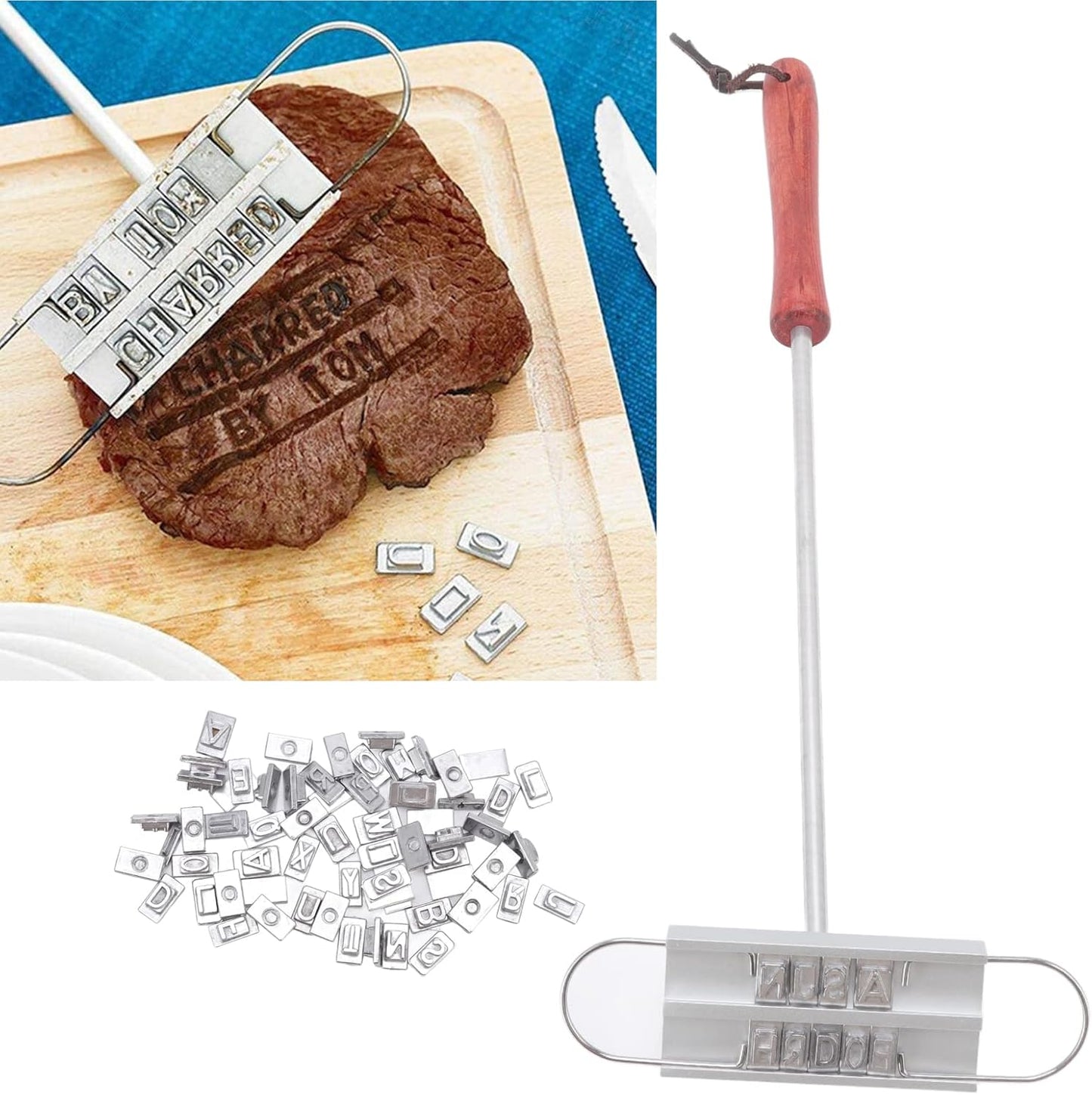 Grill-Brandeisen für Steak, tragbar