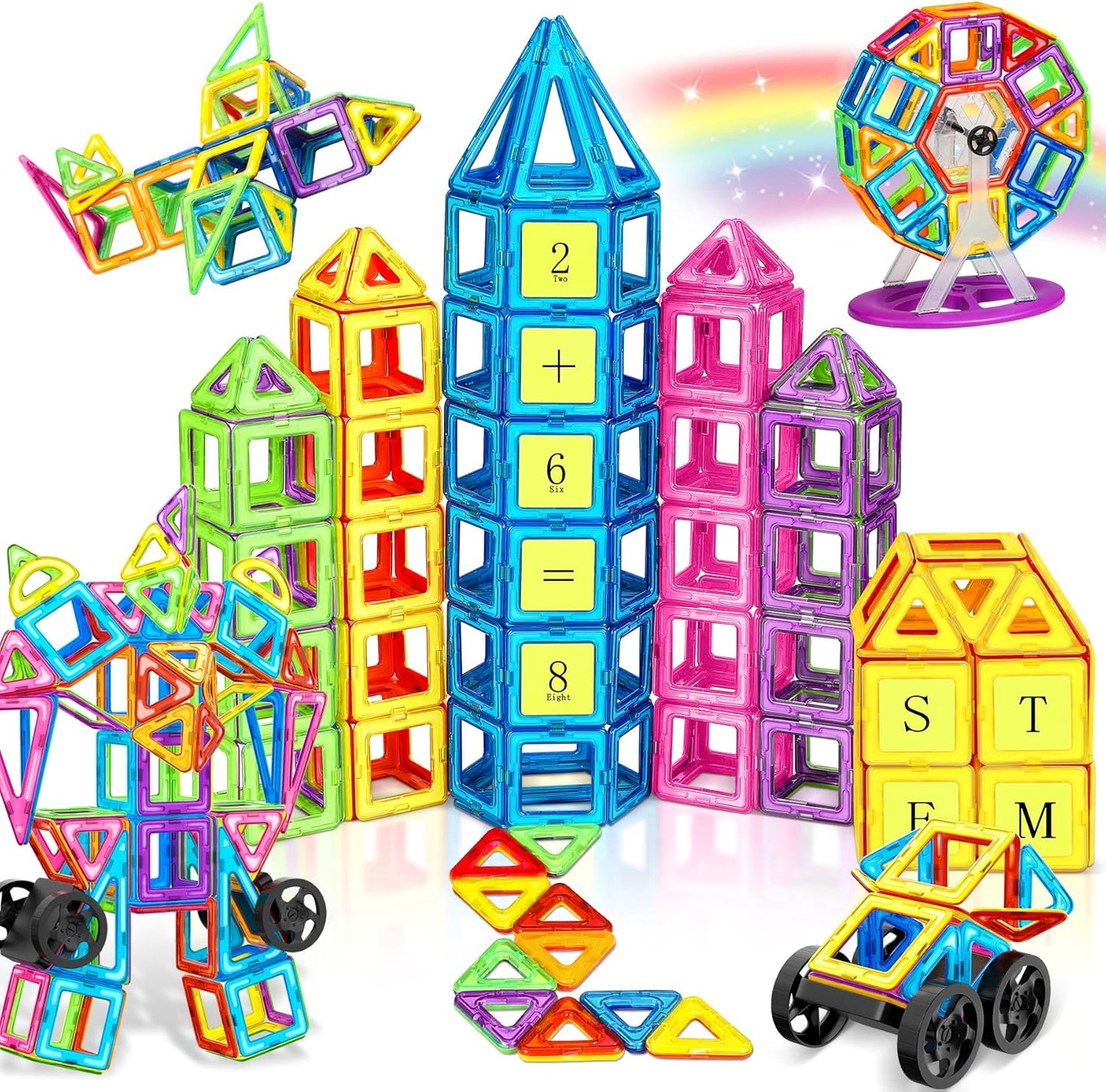 Magnetische Bausteine Konstruktions-Set (120 Teile), A-multi