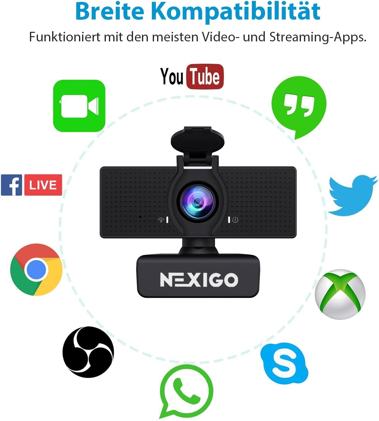 HD-Webcam 1080P mit Mikrofon, 1080P Webcam