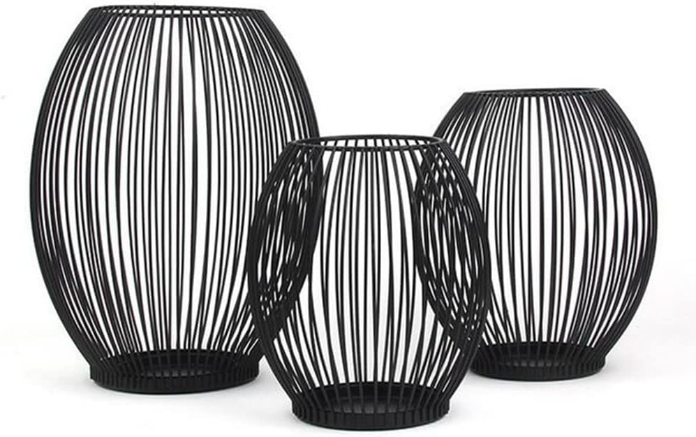 Kerzenständer-Set, Schwarz