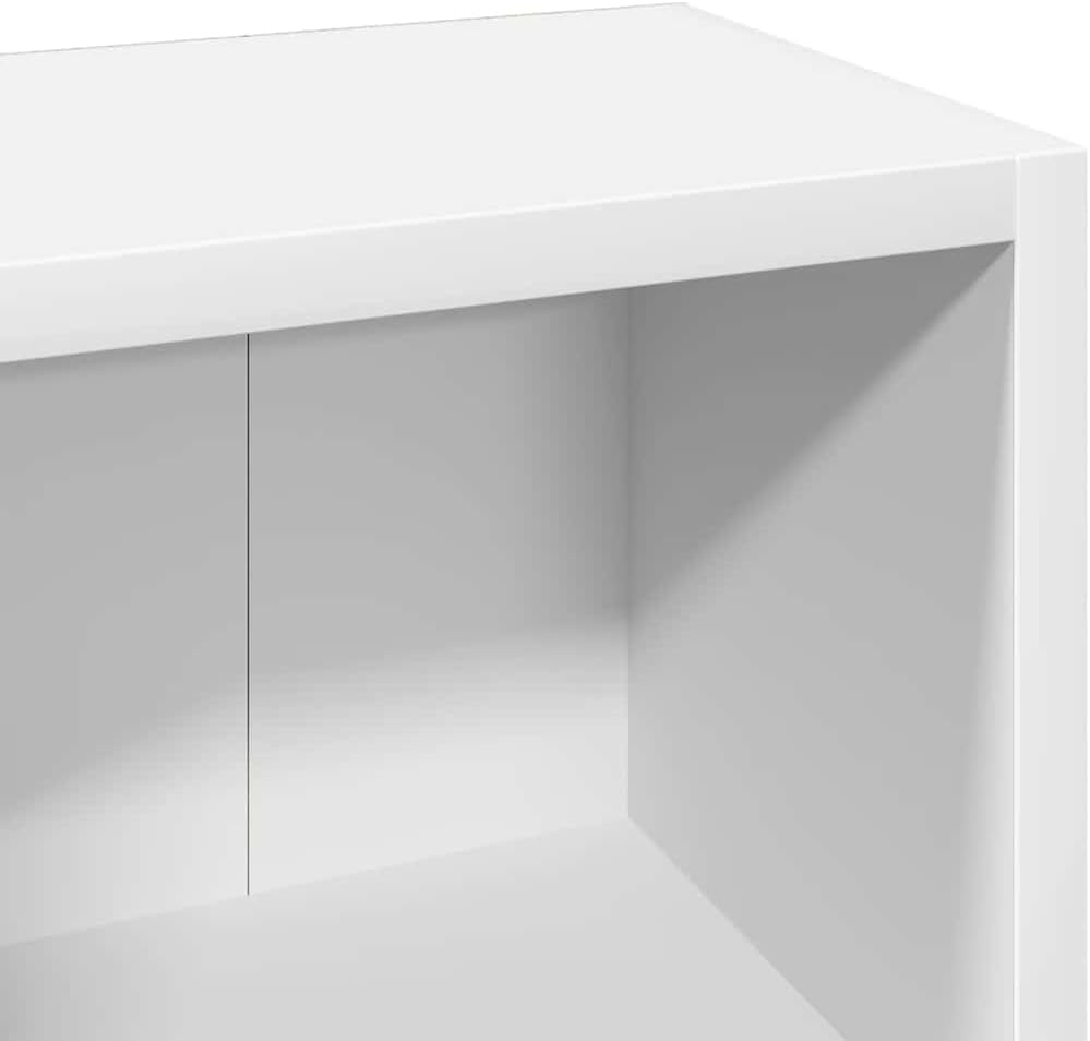 2er-Set CD-Regal mit Vitrine, Weiss