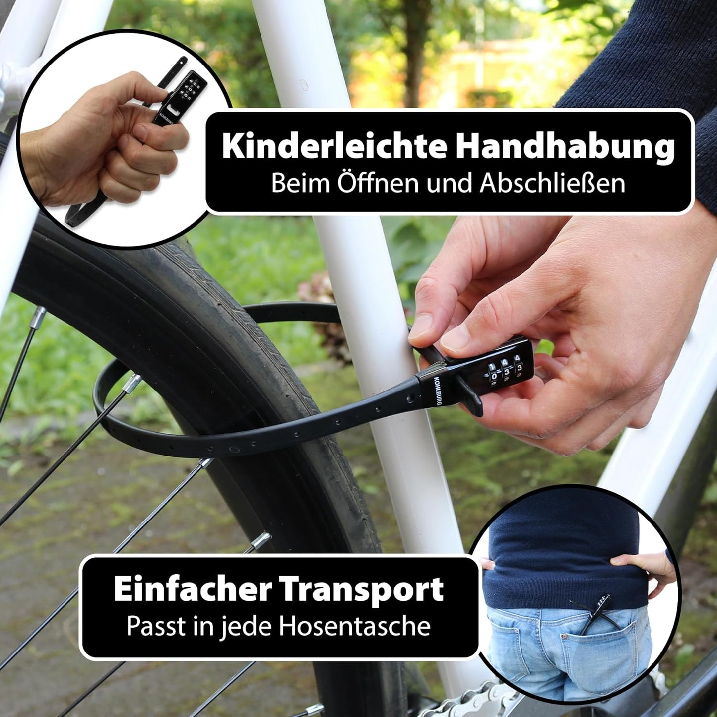 Kabelbinder Schloss Valencia mit Zahlencode (50cm)