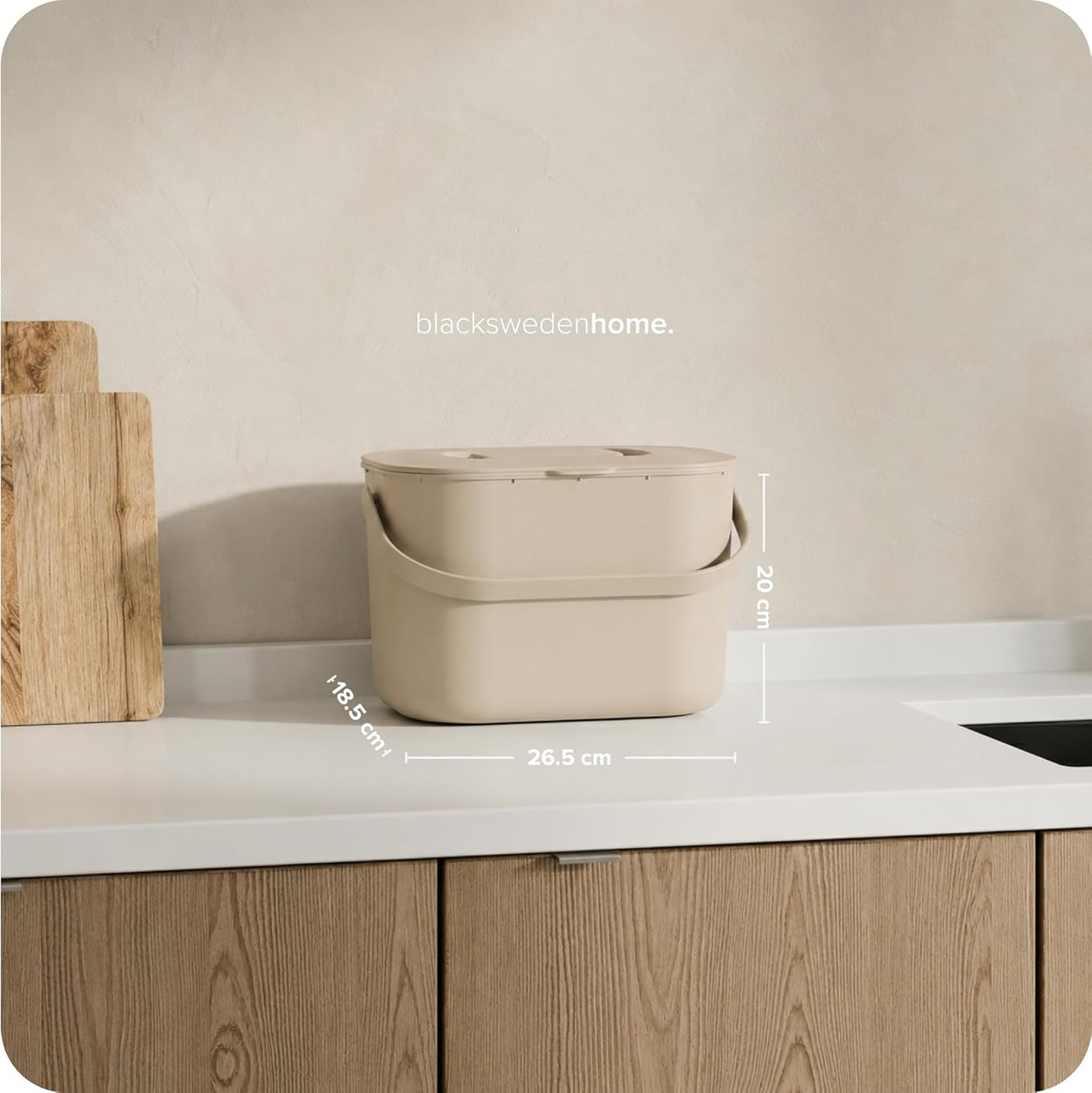 Biomülleimer, Beige