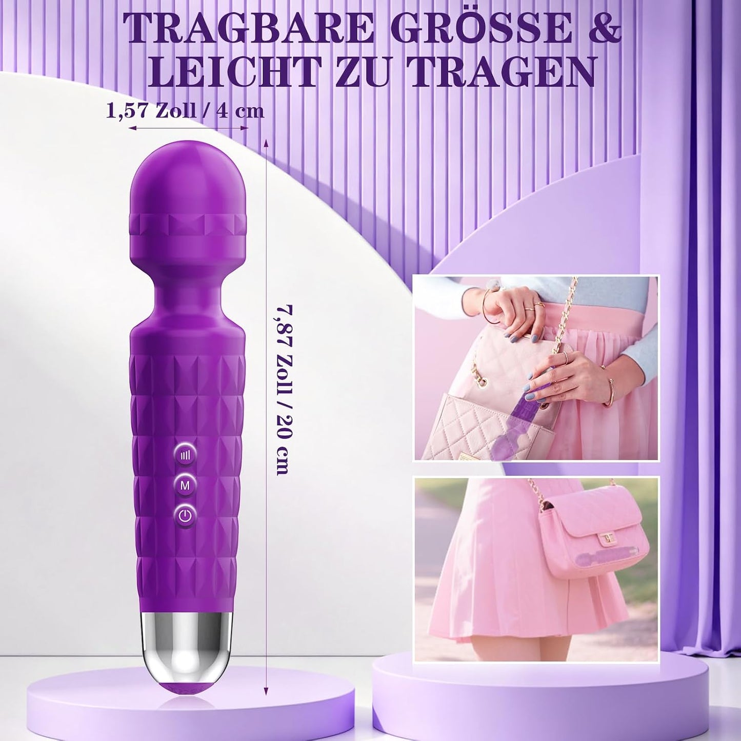 G-Punkt Vibrator mit 20 Stimulationsmodi, Lila