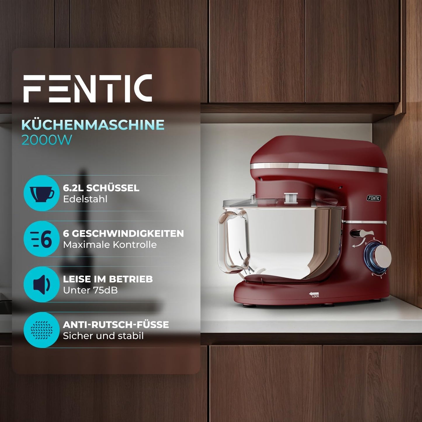 Küchenmaschine SM-1504N, Rot