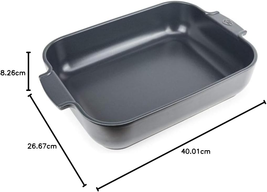 Auflaufform Appolia mit Griffen, Schiefergrau