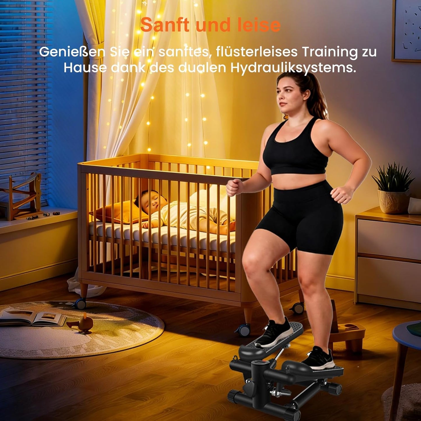 Mini-Stepper mit Widerstandsbändern