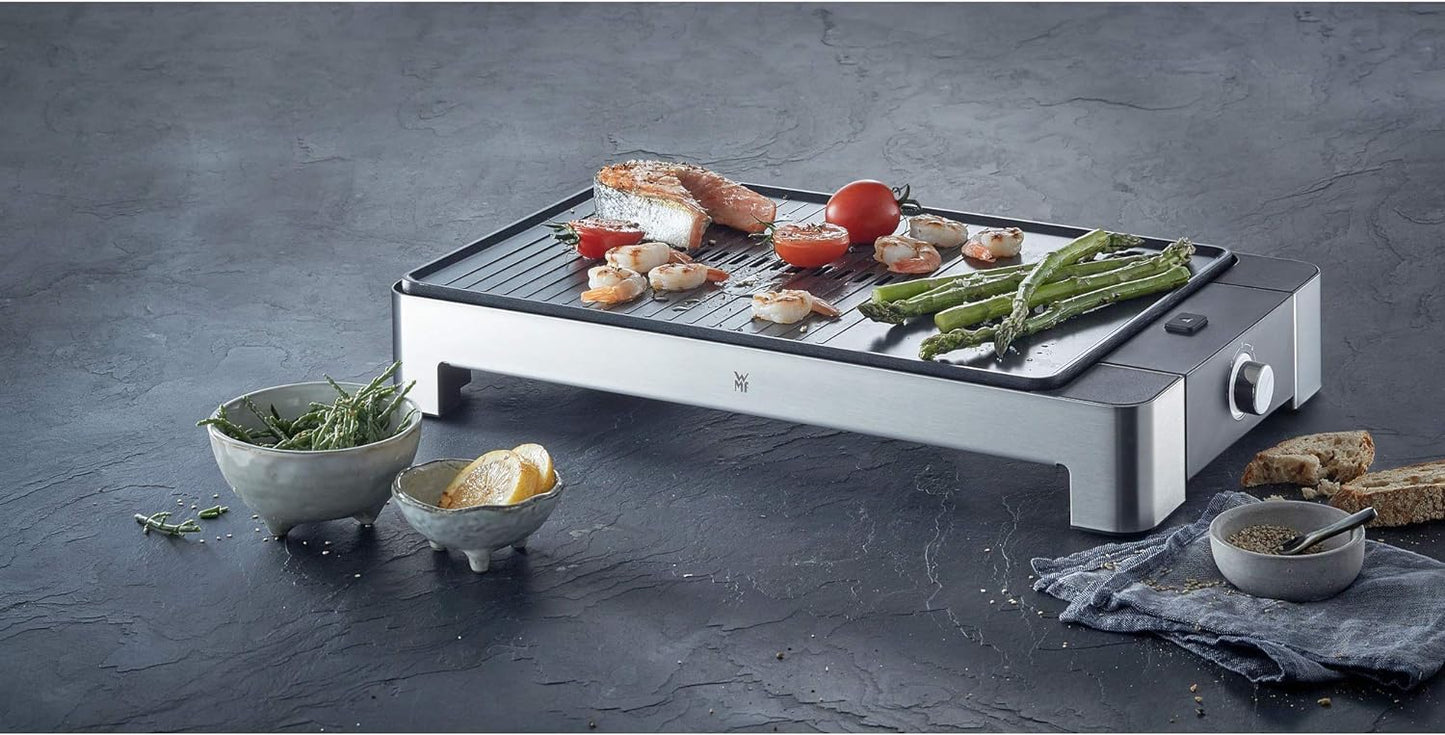 Tischgrill elektro Elekrogrill flach & gerippt Temperaturwahl Lono 2300W, Tisch/Elekrogrill