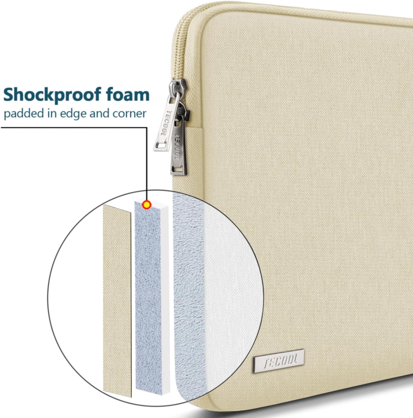 14 Zoll Laptoptasche für Lenovo, HP, Acer, Dell, 14 inch Beige