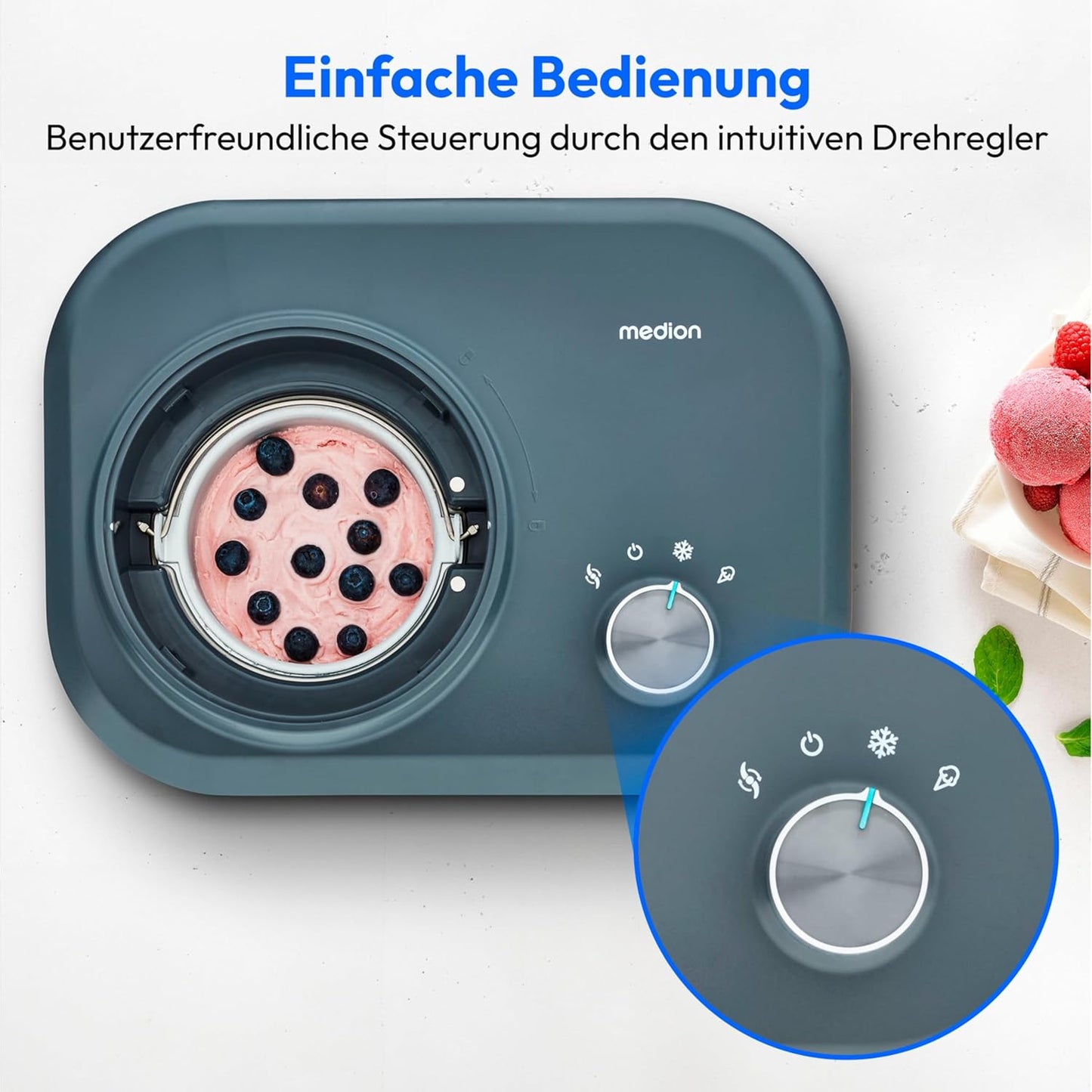 Eismaschine MD 10169 mit Kompressor