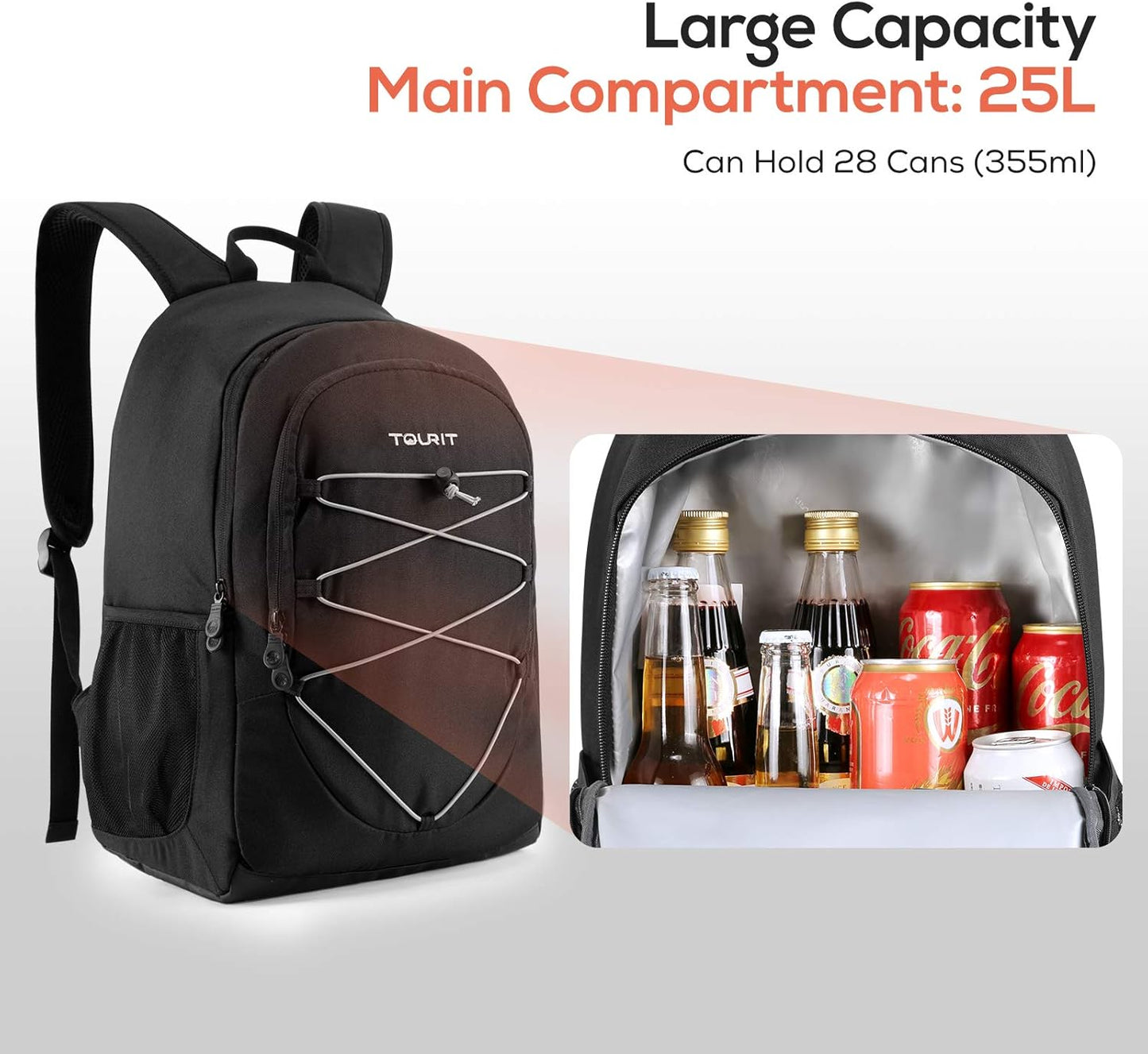 Kühlrucksack, Schwarz
