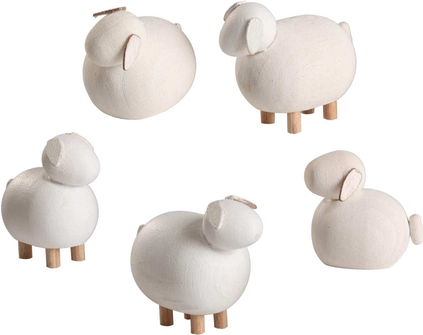 5-teiliges Krippenfigurenset Schafe, Schafe 5-teilig 4 Cm