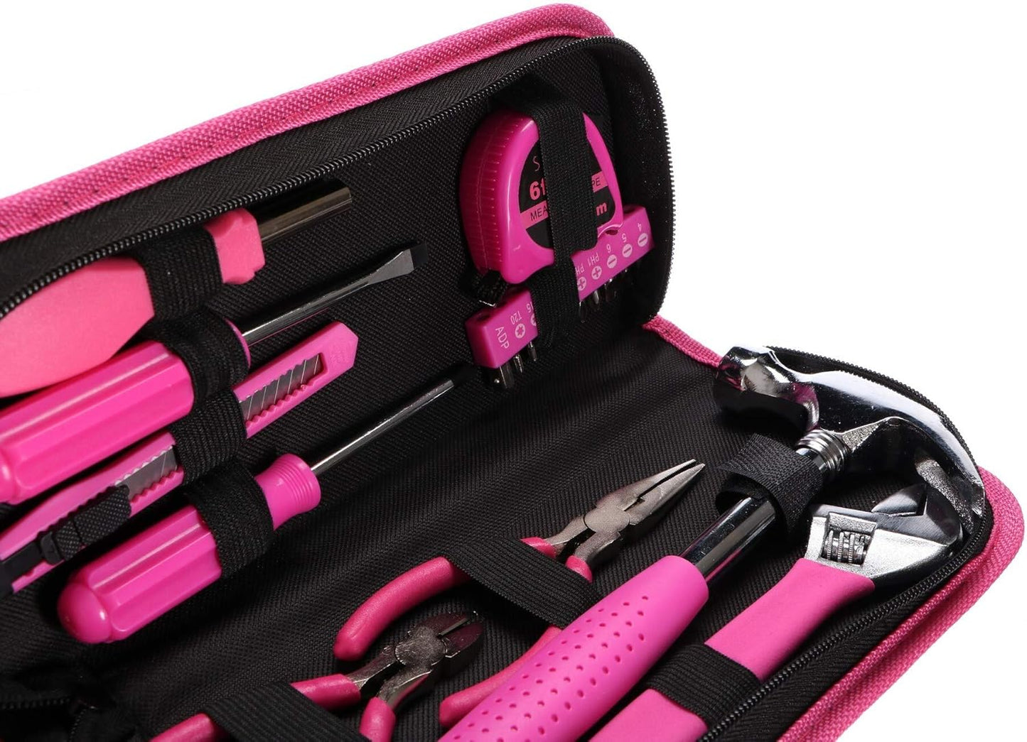 20-teiliges Werkzeugset für Haushalt & Garage, Pink 20