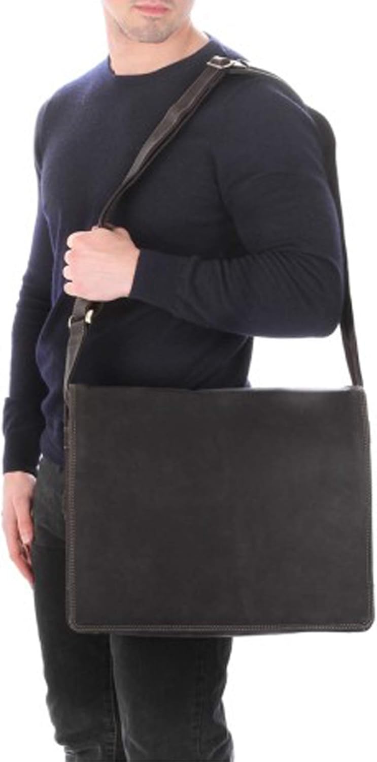 16054 Harvard Laptoptasche XL für 15-16 Zoll Notebooks, XL Öl Braun
