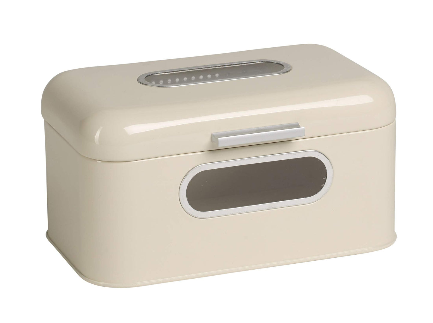 Retro-Brotkasten mit Sichtfenster, platzsparend, Creme S-Single Window Single