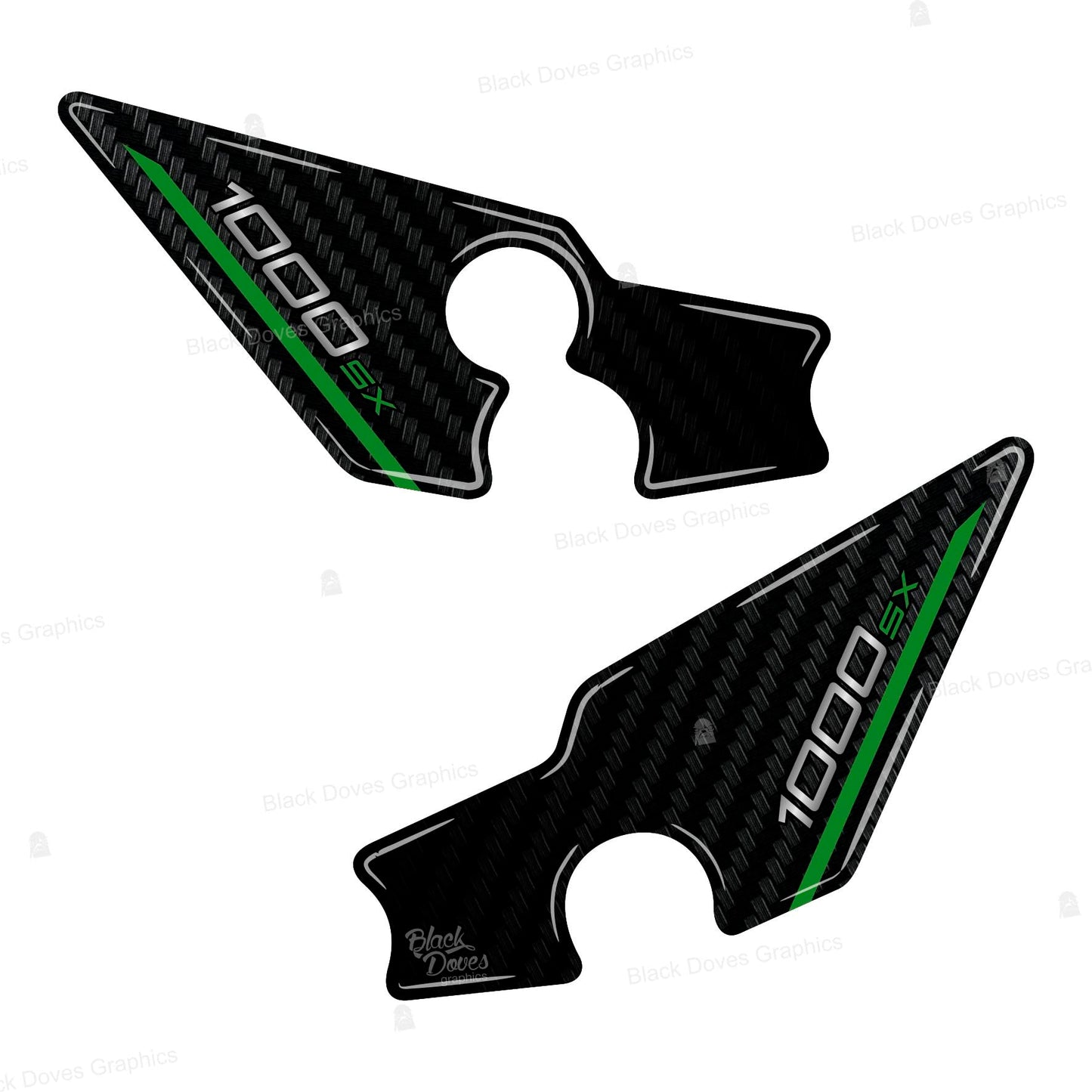 3D-Aufkleber für Kawasaki Ninja 1000 SX (2020-2022), Absatzschoner