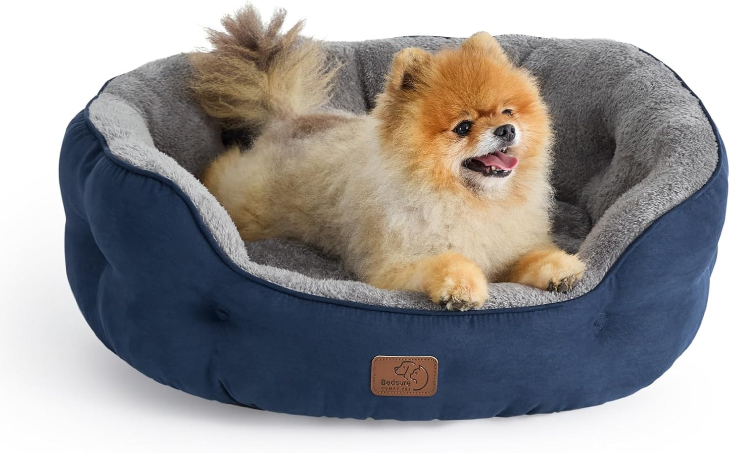 Waschbares Katzenbett mit Wende-Innenkissen, Navyblau L 63 x B 53 x H 20 cm