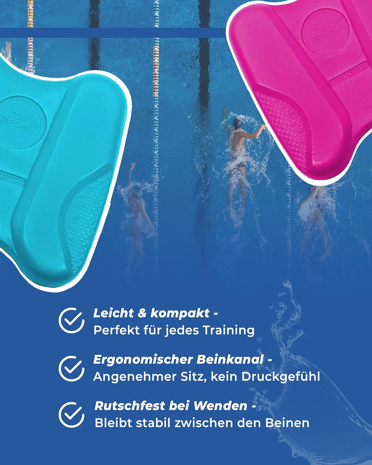 Performance Pull-Kick zur Optimierung der Technik, blau