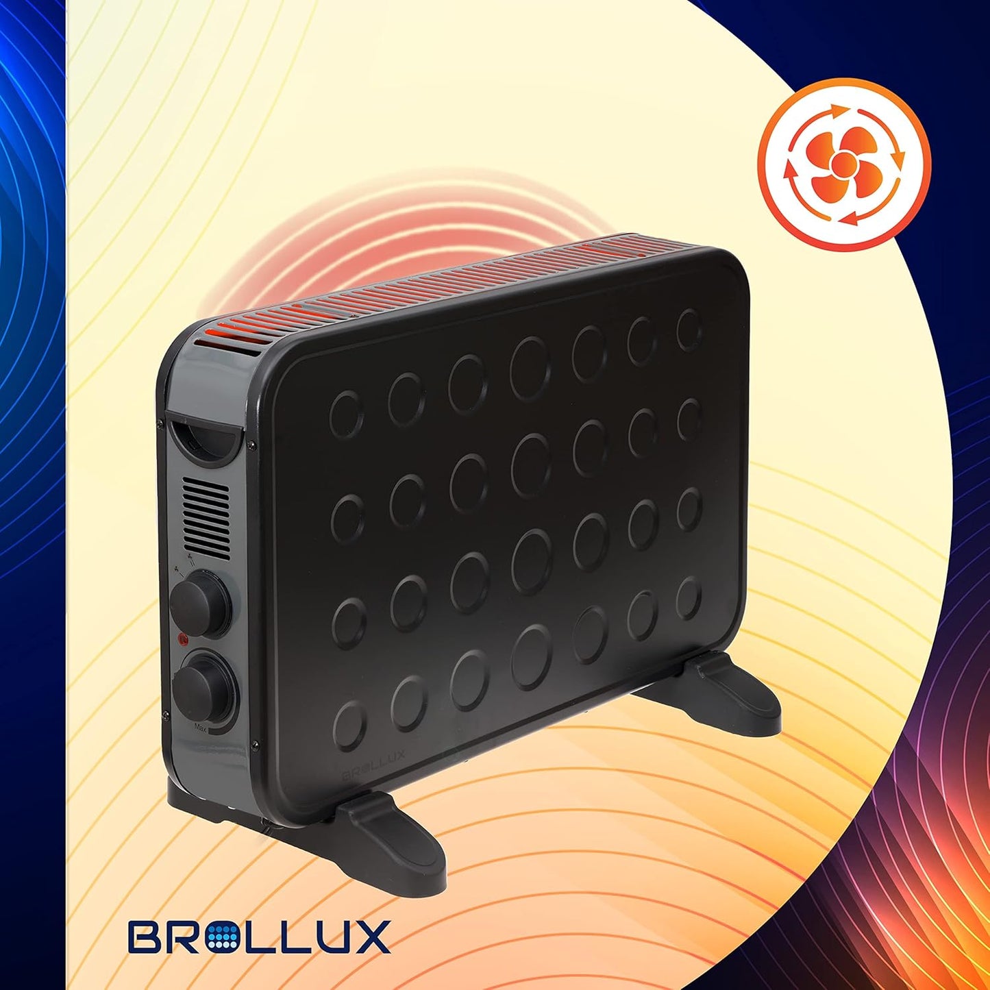 Elektroheizung mit Lüfter, Schwarz Turbo-Lüfter