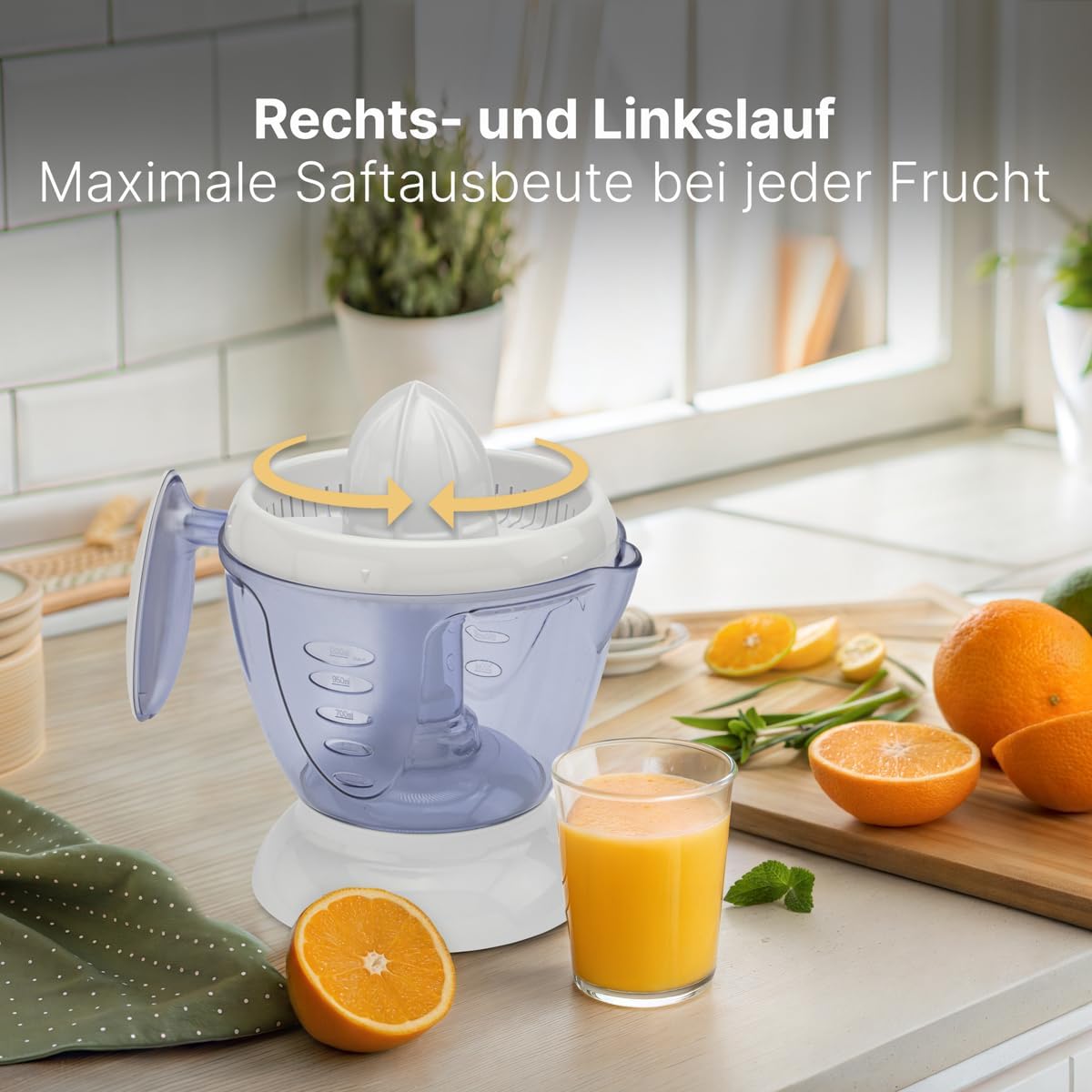 Elektrische Saftpresse mit Start-/Stoppfunktion 1,2 L, Single