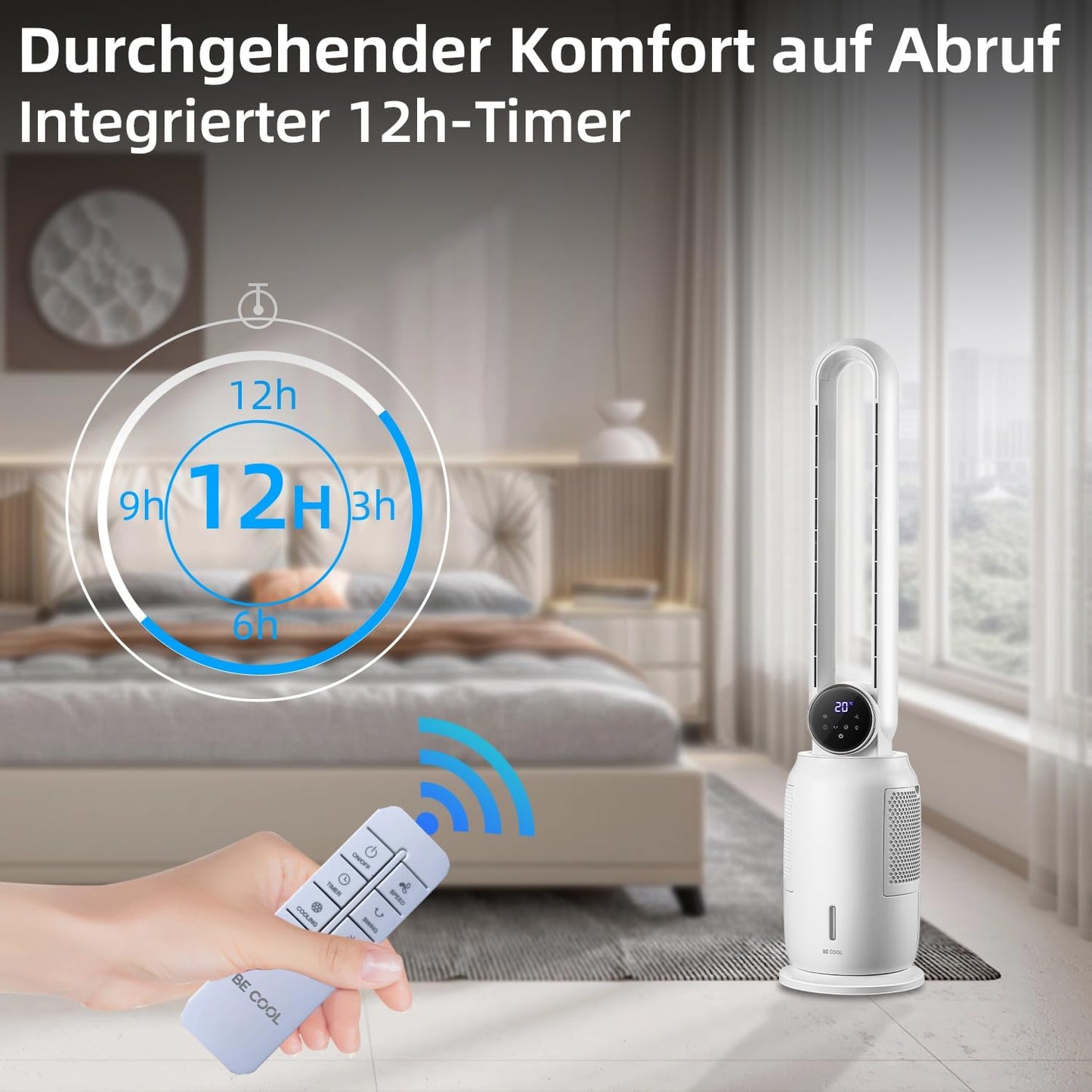 3in1 Luftkühler, 2 Liter, Rotorlos